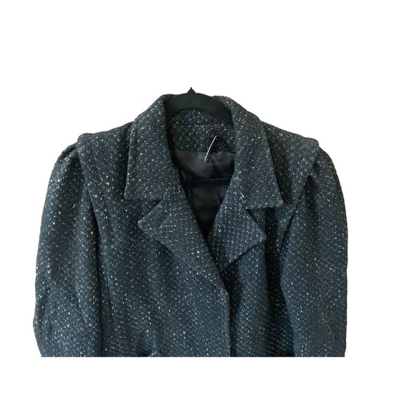 Micki Womens Size 6 Black Winter Coat Wool Pea Coat peacoat Made in USA retro Vi - Picture 2 of 3